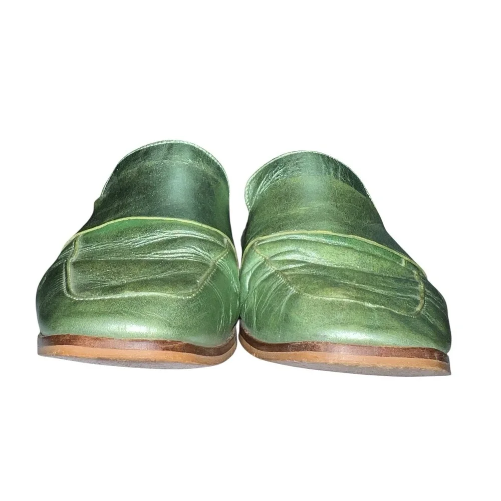 Free People Mule Size 36 US 6 At Ease Loafer Slip On Shoes Green Made‎ In Spain